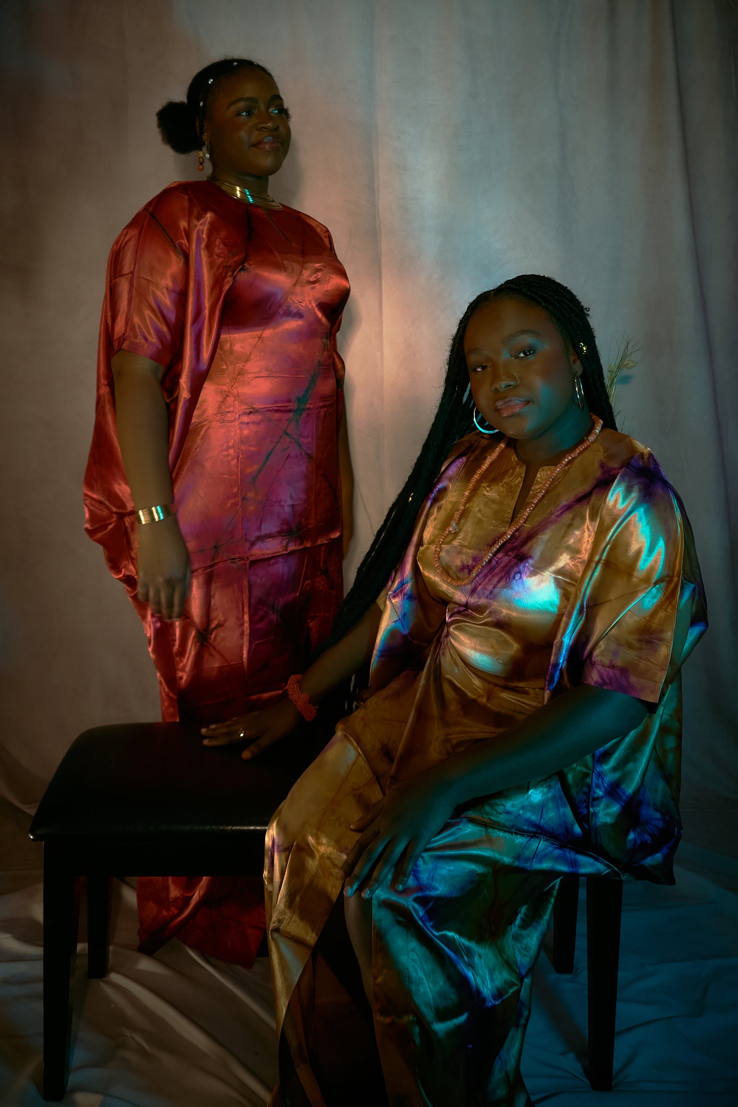 Adun Silk Slit Dress