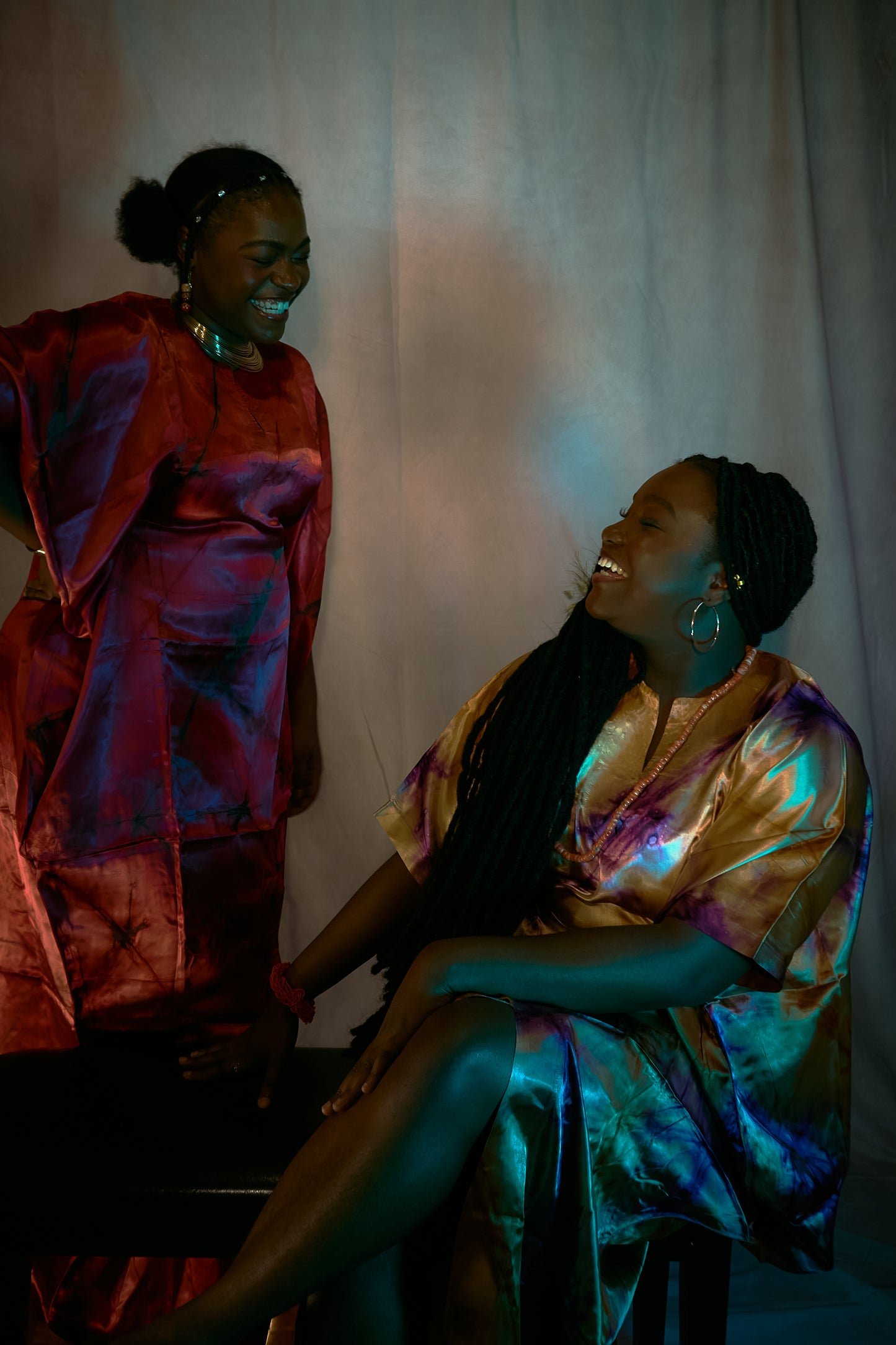 Adun Silk Slit Dress